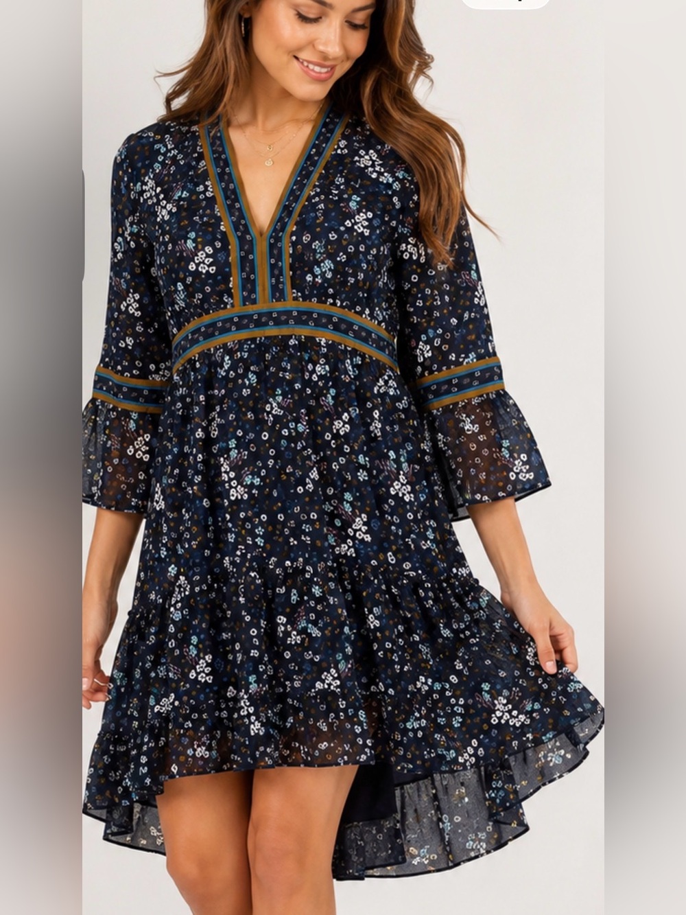 Chelsea & Violet Floral Boho High Low Dress Size Small - Picture 2 of 12